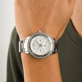 Buy Shop Fossil Stella Sport Multifunction Silver Dial Silver Steel Strap Watch for Women - ES5108 USA Online