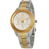 Buy Shop Fossil Stella Sport Multifunction Silver Dial Two Tone Steel Strap Watch for Women - ES5107 USA Online