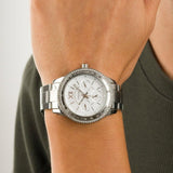 Buy Shop Fossil Stella Sport Multifunction Silver Dial Silver Steel Strap Watch for Women - ES5108 USA Online