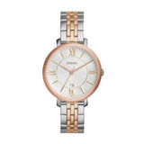 Buy Shop Fossil Jacqueline White Dial Two Tone Steel Strap Watch for Women - ES3844 USA Online