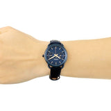 Buy Shop Fossil Tailor Blue Dial Blue Leather Strap Watch for Women - ES4092 USA Online