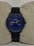 Buy Shop Fossil Tailor Blue Dial Blue Leather Strap Watch for Women - ES4092 USA Online