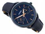 Buy Shop Fossil Tailor Blue Dial Blue Leather Strap Watch for Women - ES4092 USA Online