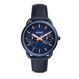 Buy Shop Fossil Tailor Blue Dial Blue Leather Strap Watch for Women - ES4092 USA Online