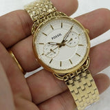 Buy Shop Fossil Tailor Gold Dial Gold Steel Strap Watch for Women - ES3714 USA Online