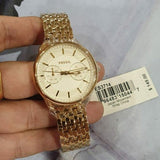 Buy Shop Fossil Tailor Gold Dial Gold Steel Strap Watch for Women - ES3714 USA Online