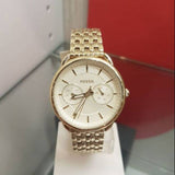 Buy Shop Fossil Tailor Gold Dial Gold Steel Strap Watch for Women - ES3714 USA Online