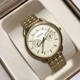 Buy Shop Fossil Tailor Gold Dial Gold Steel Strap Watch for Women - ES3714 USA Online