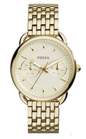 Buy Shop Fossil Tailor Gold Dial Gold Steel Strap Watch for Women - ES3714 USA Online