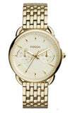 Buy Shop Fossil Tailor Gold Dial Gold Steel Strap Watch for Women - ES3714 USA Online