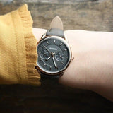 Buy Shop Fossil Tailor Grey Dial Grey Leather Strap Watch for Women - ES3913 USA Online