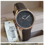 Buy Shop Fossil Tailor Grey Dial Grey Leather Strap Watch for Women - ES3913 USA Online