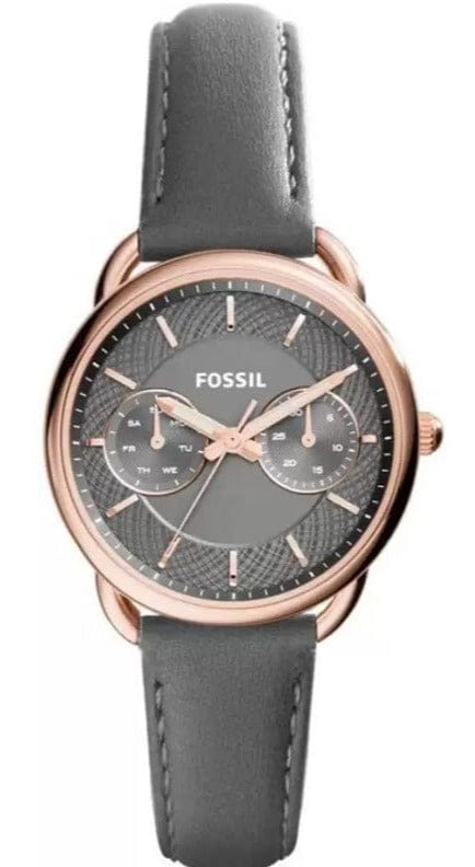 Buy Shop Fossil Tailor Grey Dial Grey Leather Strap Watch for Women - ES3913 USA Online