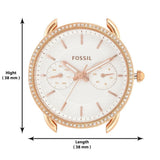 Buy Shop Fossil Tailor Quartz White Dial Pink Leather Strap Watch for Women - ES4393 USA Online