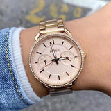 Buy Shop Fossil Tailor Rose Gold Dial Rose Gold Steel Strap Watch for Women - ES4264 USA Online