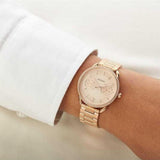 Buy Shop Fossil Tailor Rose Gold Dial Rose Gold Steel Strap Watch for Women - ES4264 USA Online