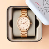 Buy Shop Fossil Tailor Rose Gold Dial Rose Gold Steel Strap Watch for Women - ES4264 USA Online