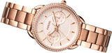 Buy Shop Fossil Tailor Rose Gold Dial Rose Gold Steel Strap Watch for Women - ES4264 USA Online