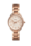 Buy Shop Fossil Tailor Rose Gold Dial Rose Gold Steel Strap Watch for Women - ES4264 USA Online