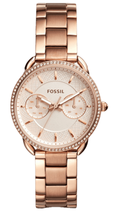 Buy Shop Fossil Tailor Rose Gold Dial Rose Gold Steel Strap Watch for Women - ES4264 USA Online