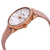 Buy Shop Fossil Tailor Quartz White Dial Pink Leather Strap Watch for Women - ES4393 USA Online