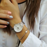 Buy Shop Fossil Tailor Silver Dial Silver Steel Strap Watch for Women - ES3712 USA Online
