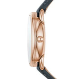 Buy Shop Fossil Tailor White Dial Blue Leather Strap Watch for Women - ES4260 USA Online