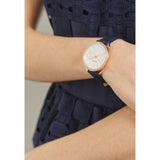 Buy Shop Fossil Tailor White Dial Blue Leather Strap Watch for Women - ES4394 USA Online