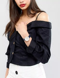 Buy Shop Fossil Tailor White Dial Blue Leather Strap Watch for Women - ES4394 USA Online