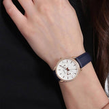 Buy Shop Fossil Tailor White Dial Blue Leather Strap Watch for Women - ES4394 USA Online