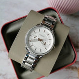 Buy Shop Fossil Tailor White Dial Silver Steel Strap Watch for Women - ES4262 USA Online