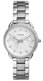 Buy Shop Fossil Tailor White Dial Silver Steel Strap Watch for Women - ES4262 USA Online