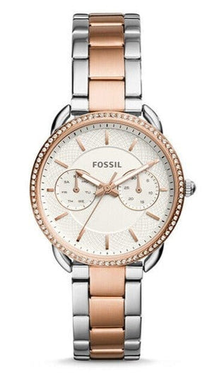 Buy Shop Fossil Tailor White Dial Two Tone Steel Strap Watch for Women - ES4396 USA Online