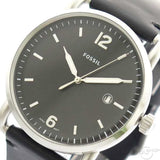 Buy Shop Fossil The Commuter Black Dial Black Leather Strap Watch for Men - FS5406 USA Online