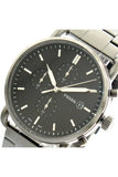 Buy Shop Fossil The Commuter Black Dial Grey Steel Strap Watch for Men - FS5400 USA Online