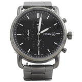 Buy Shop Fossil The Commuter Black Dial Grey Steel Strap Watch for Men - FS5400 USA Online