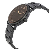 Buy Shop Fossil The Commuter Brown Dial Black Steel Strap Watch for Men - FS5277 USA Online