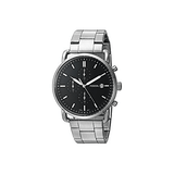 Buy Shop Fossil The Commuter Black Dial Silver Steel Strap Watch for Men - FS5399 USA Online
