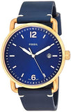 Buy Shop Fossil The Commuter Blue Dial Blue Leather Strap Watch for Men - FS5274 USA Online