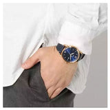 Buy Shop Fossil The Commuter Blue Dial Blue Leather Strap Watch for Men - FS5404 USA Online