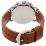 Buy Shop Fossil The Commuter Blue Dial Brown Leather Strap Watch for Men - FS5401 USA Online