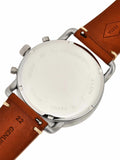 Buy Shop Fossil The Commuter Blue Dial Brown Leather Strap Watch for Men - FS5401 USA Online
