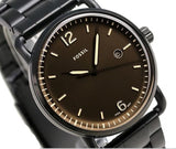 Buy Shop Fossil The Commuter Brown Dial Black Steel Strap Watch for Men - FS5277 USA Online