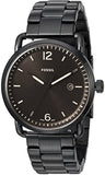 Buy Shop Fossil The Commuter Brown Dial Black Steel Strap Watch for Men - FS5277 USA Online