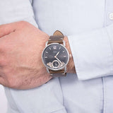 Buy Shop Fossil The Commuter Twist Black Dial Brown Leather Strap Watch for Men - ME1165 USA Online