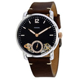 Buy Shop Fossil The Commuter Twist Black Dial Brown Leather Strap Watch for Men - ME1165 USA Online