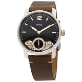 Buy Shop Fossil The Commuter Twist Black Dial Brown Leather Strap Watch for Men - ME1165 USA Online