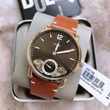 Buy Shop Fossil The Commuter Twist Black Dial Brown Leather Strap Watch for Men - ME1166 USA Online