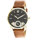 Buy Shop Fossil The Commuter Twist Black Dial Brown Leather Strap Watch for Men - ME1166 USA Online