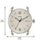 Buy Shop Fossil The Commuter White Dial Brown Leather Strap Watch for Men - FS5275 USA Online